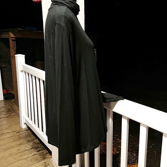 Adrienne Vittadini Women's Black Relaxed Fit Rayon Turtleneck XL - Picture 5 of 6